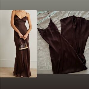 NET-A-PORTER ~ FAITHFULL “NET SUSTAIN Santiana LENZING ECOVERO-satin maxi dress”